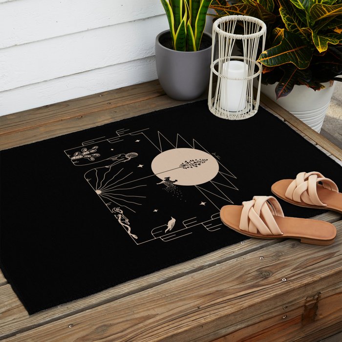 It Was All A Dream - Black & Tan Outdoor Rug Gallery Image 2