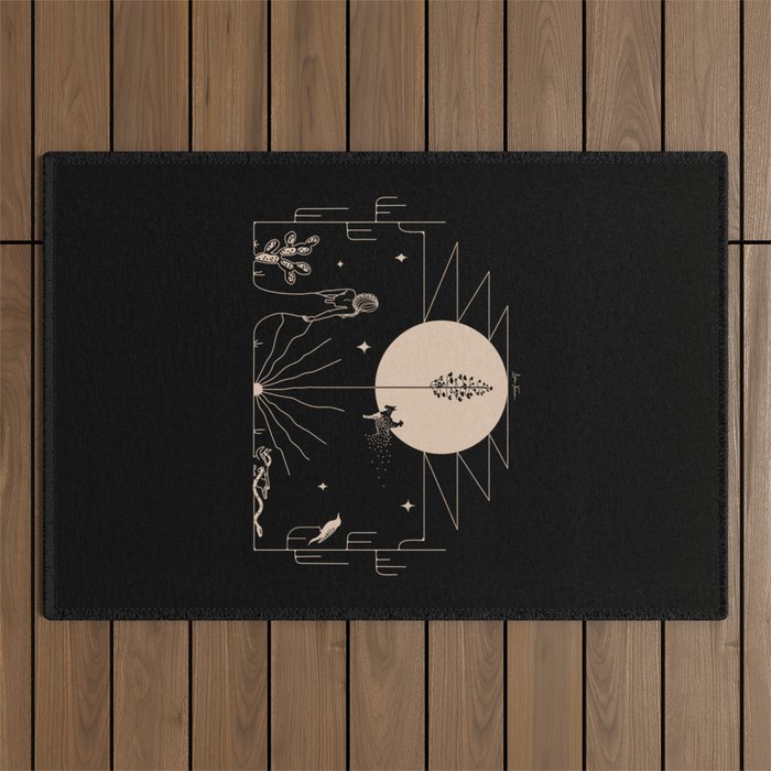 It Was All A Dream - Black & Tan Outdoor Rug Gallery Image 1