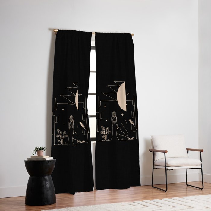 It Was All A Dream - Black & Tan Window Curtain Gallery Image 2