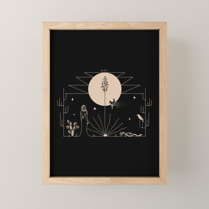 It Was All A Dream - Black & Tan Mini Art Print Gallery Image 1