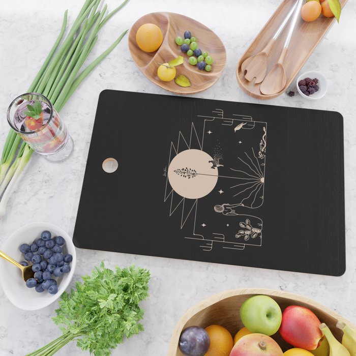 It Was All A Dream - Black & Tan Cutting Board Gallery Image 2