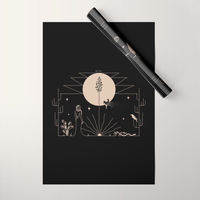 It Was All A Dream - Black & Tan Wrapping Paper Gallery Image 1