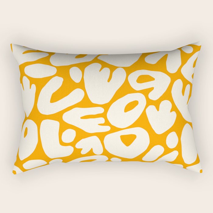 Abstract organic nature shape art pattern Rectangular Pillow Gallery Image 2