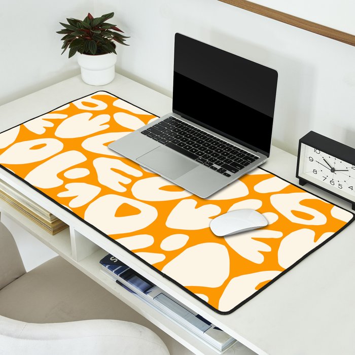 Abstract organic nature shape art pattern Desk Mat Gallery Image 2
