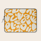 Abstract organic nature shape art pattern Laptop Sleeve Gallery Image 1