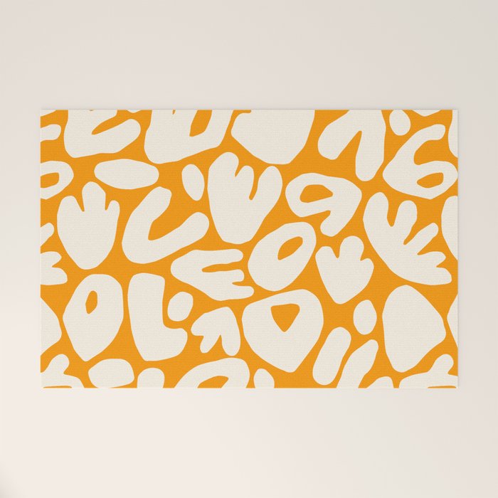 Abstract organic nature shape art pattern Welcome Mat Gallery Image 1