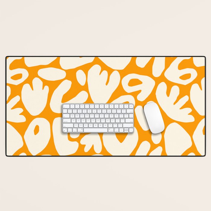 Abstract organic nature shape art pattern Desk Mat Gallery Image 1