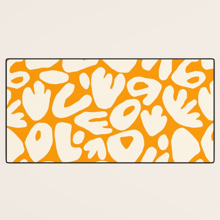 Abstract organic nature shape art pattern Desk Mat Gallery Image 3