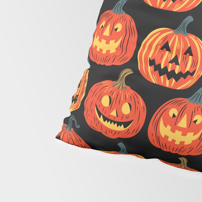 Halloween jack o lantern pumpkin cartoon pattern Pillow Sham Gallery Image 4
