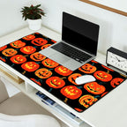 Halloween jack o lantern pumpkin cartoon pattern Desk Mat Gallery Image 2