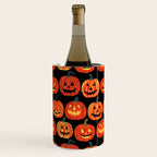 Halloween jack o lantern pumpkin cartoon pattern Wine Chiller Gallery Image 2
