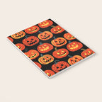 Halloween jack o lantern pumpkin cartoon pattern Notebook Gallery Image 3