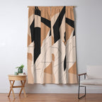 Minimal Abstract Art Sunset Girl 2 Window Curtain Gallery Image 5