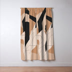 Minimal Abstract Art Sunset Girl 2 Window Curtain Gallery Image 3