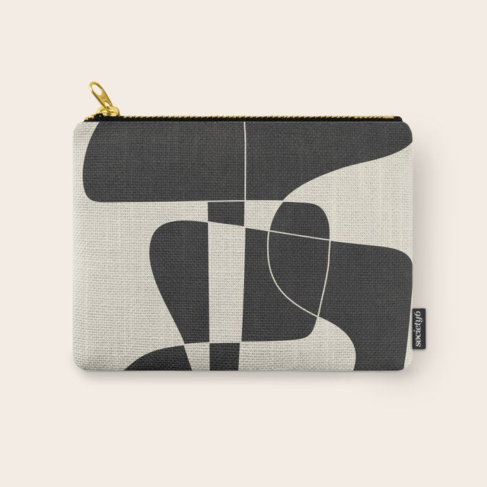 Minimal Abstract Noir Carry All Pouch Gallery Image 1
