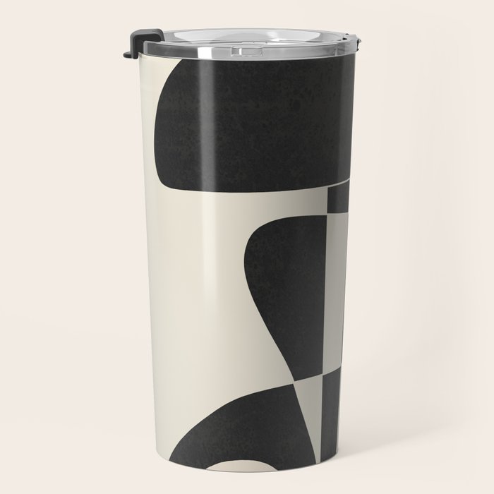 Minimal Abstract Noir Travel Mug Gallery Image 3