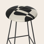 Minimal Abstract Noir Stool Gallery Image 2