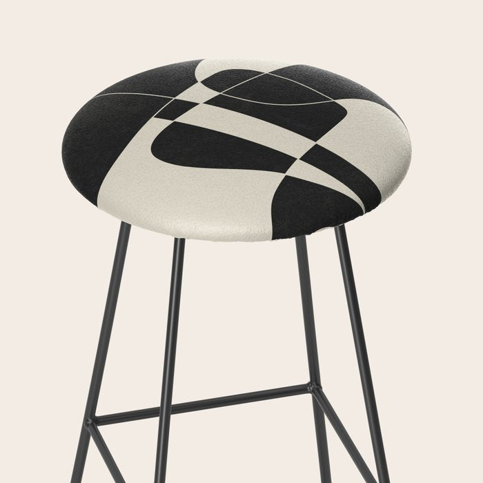 Minimal Abstract Noir Stool Gallery Image 2