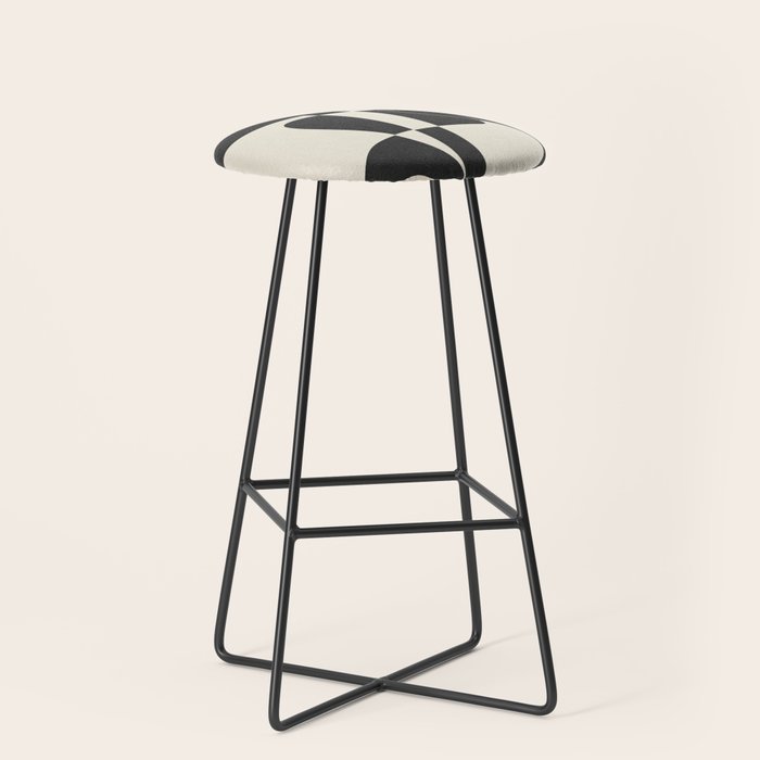 Minimal Abstract Noir Stool Gallery Image 1