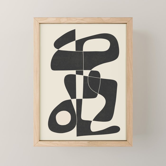 Minimal Abstract Noir Mini Art Print Gallery Image 1
