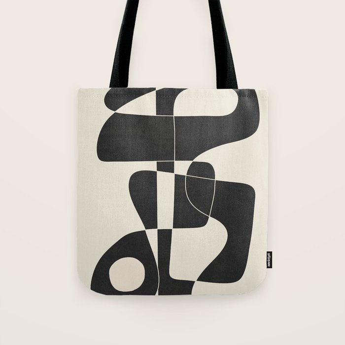 Minimal Abstract Noir Tote Bag Gallery Image 1