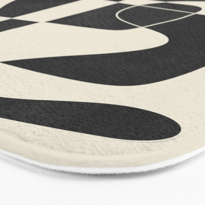 Minimal Abstract Noir Bath Mat Gallery Image 3