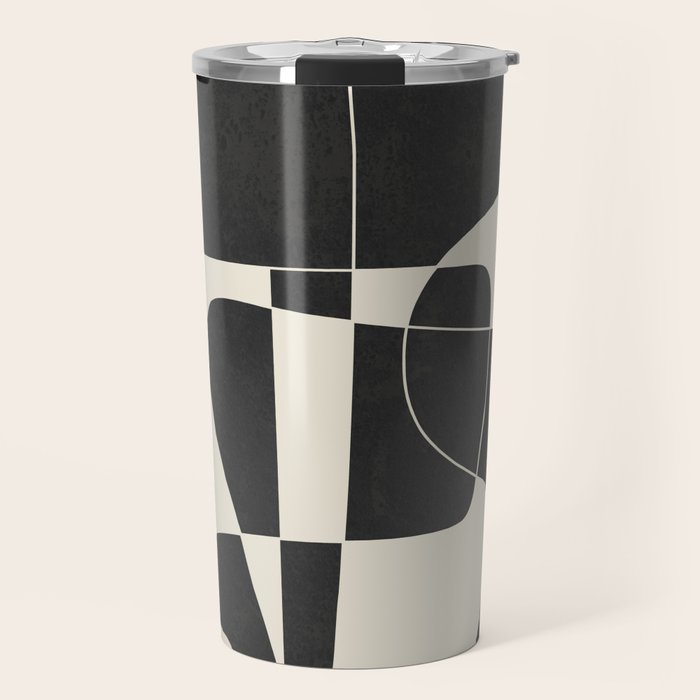 Minimal Abstract Noir Travel Mug Gallery Image 1