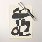 Minimal Abstract Noir Wrapping Paper Gallery Image 1