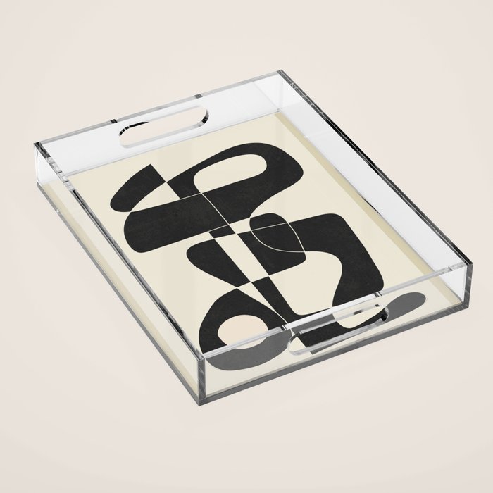 Minimal Abstract Noir Acrylic Tray Gallery Image 1