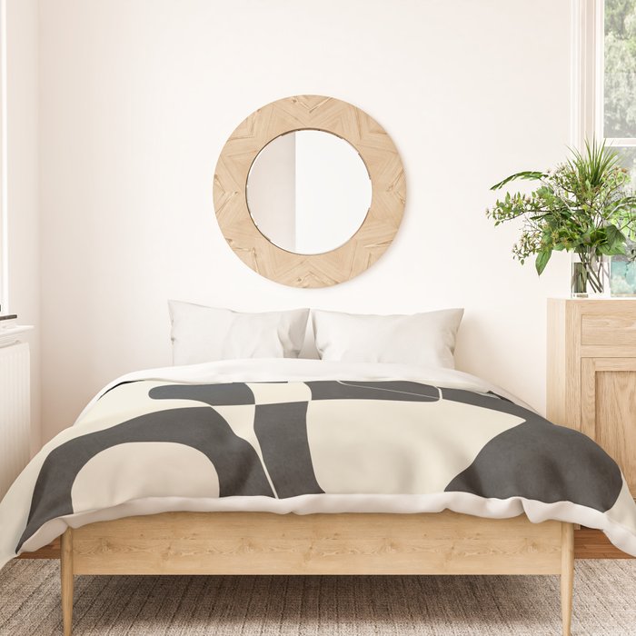 Minimal Abstract Noir Duvet Cover Gallery Image 3