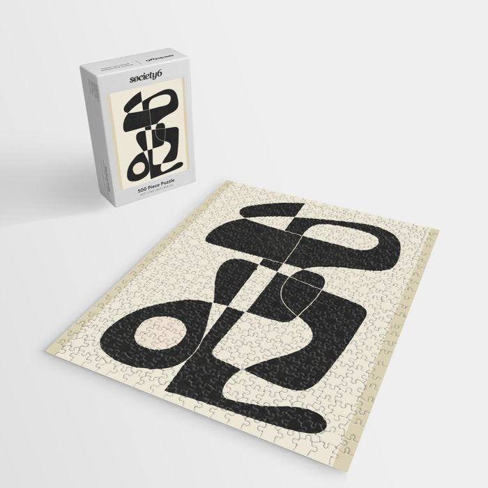 Minimal Abstract Noir Jigsaw Puzzle Gallery Image 2
