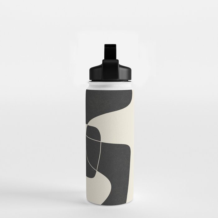 Minimal Abstract Noir Water Bottle Gallery Image 2