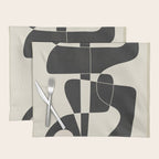 Minimal Abstract Noir Placemat Gallery Image 1