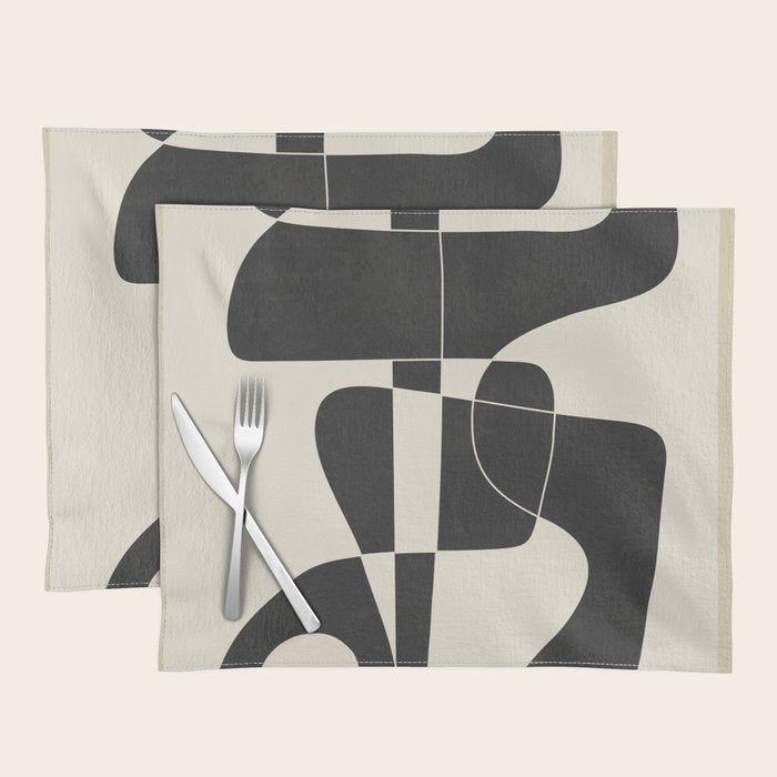 Minimal Abstract Noir Placemat Gallery Image 1