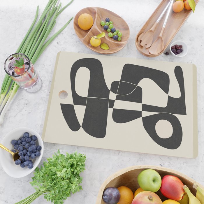 Minimal Abstract Noir Cutting Board Gallery Image 2