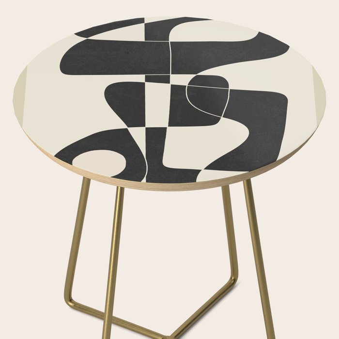 Minimal Abstract Noir Side Table Gallery Image 2