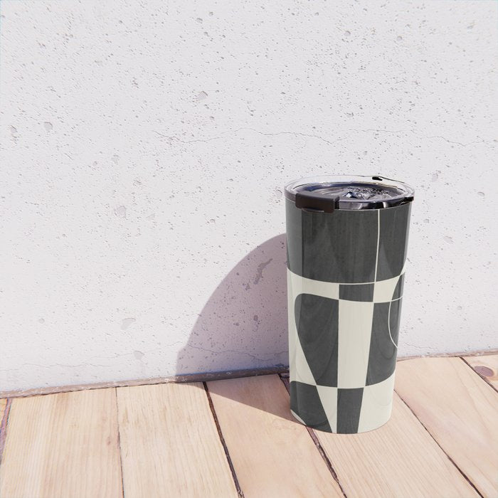 Minimal Abstract Noir Travel Mug Gallery Image 4