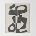 Minimal Abstract Noir Throw Blanket Gallery Image 2