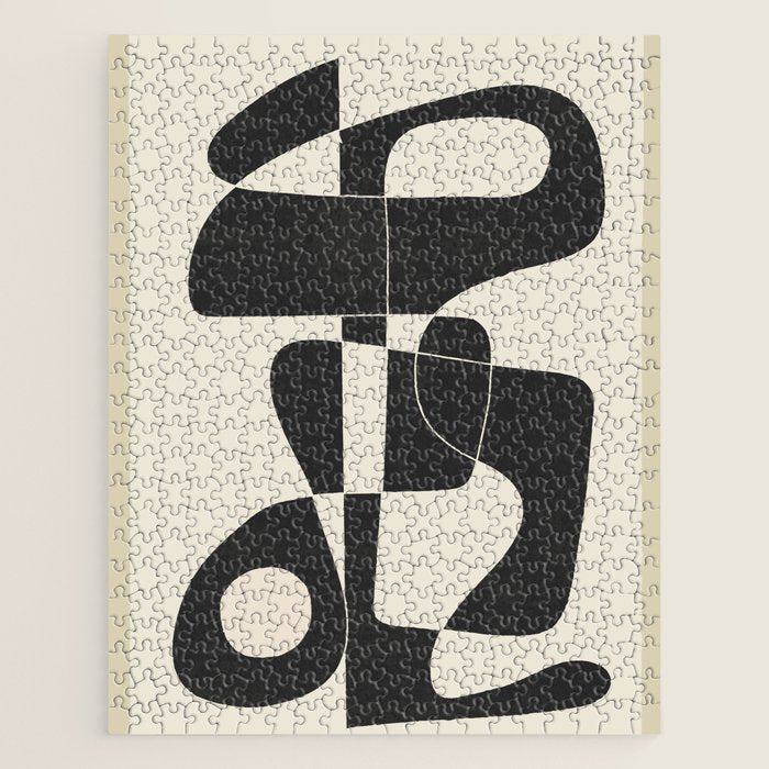 Minimal Abstract Noir Jigsaw Puzzle Gallery Image 1