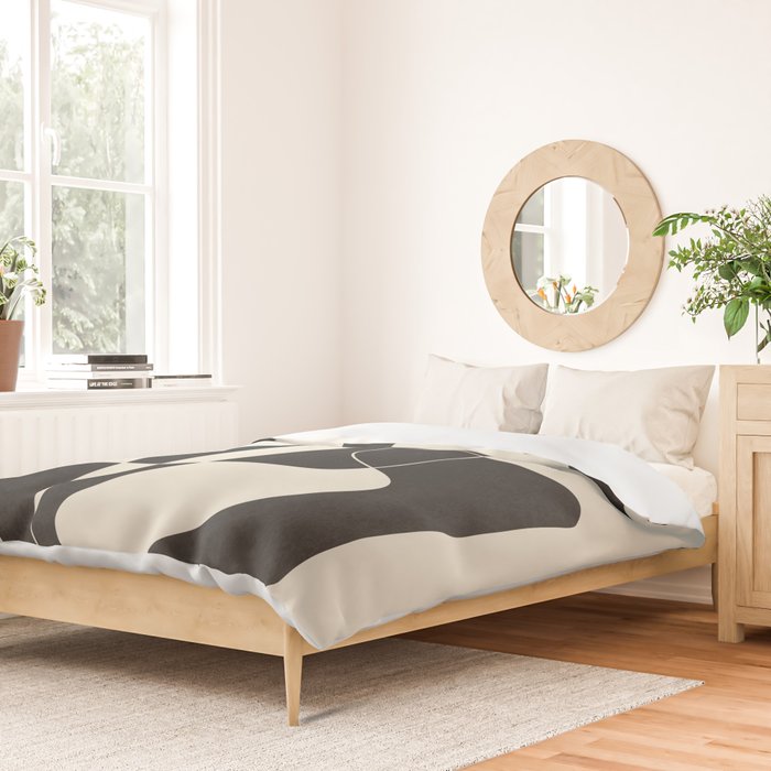 Minimal Abstract Noir Duvet Cover Gallery Image 2