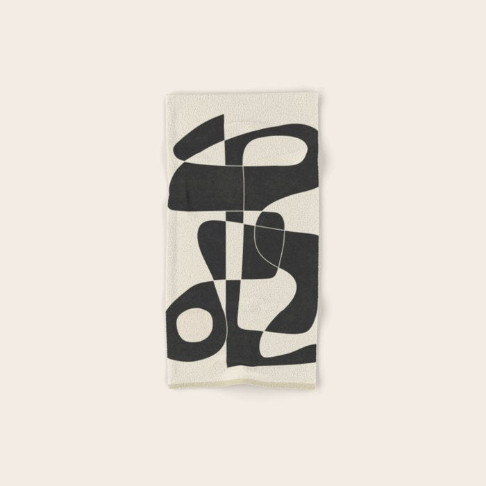 Minimal Abstract Noir Bath Towel Gallery Image 1
