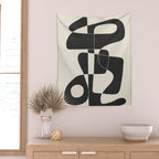 Minimal Abstract Noir Wall Tapestry Gallery Image 2