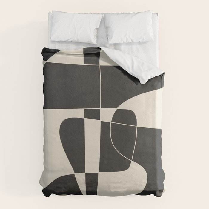 Minimal Abstract Noir Duvet Cover Gallery Image 1