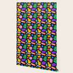 Retro cartoon sticker label pattern Wallpaper Gallery Image 2