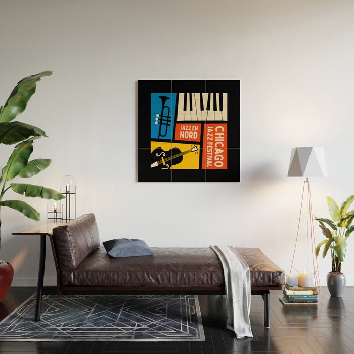 Jazz Festival | Bauhaus V Wood Wall Art Gallery Image 2
