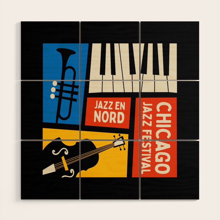 Jazz Festival | Bauhaus V Wood Wall Art Gallery Image 1