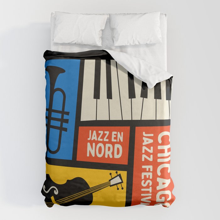 Jazz Festival | Bauhaus V Duvet Cover Gallery Image 6