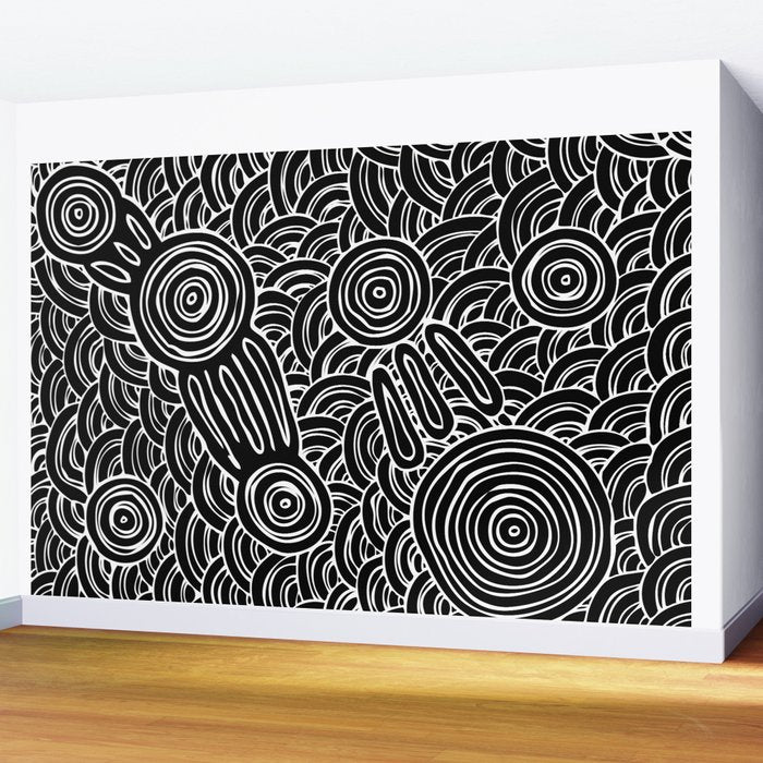 Aboriginal Art Authentic - Meeting Places Wall Mural Gallery Image 2