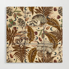 Mushrooms in moon forest A Wood Wall Art Gallery Image 1
