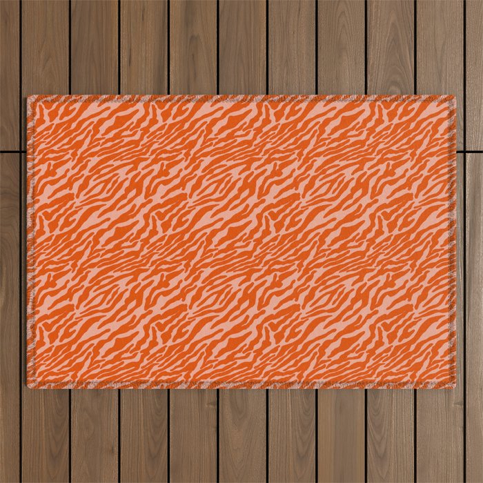 Vibrant Tiger Stripes Outdoor Rug Gallery Image 1